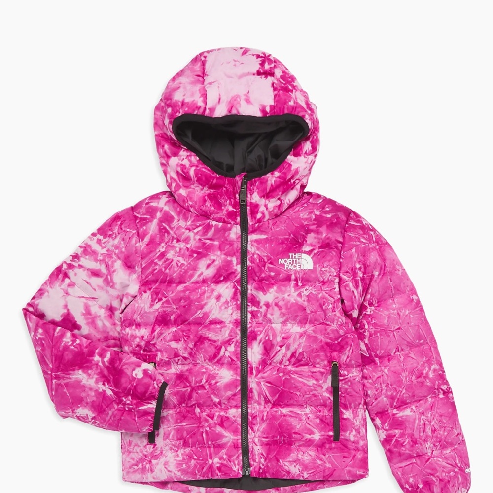 The North Face Pink Girl's XL (14/16) Tie-Dye reversible Jacket